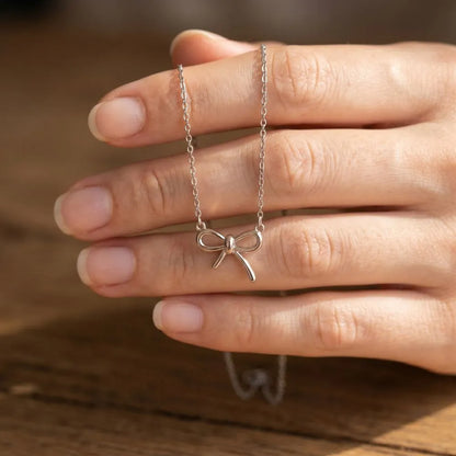 To My Mom - First Home - Bow Necklace