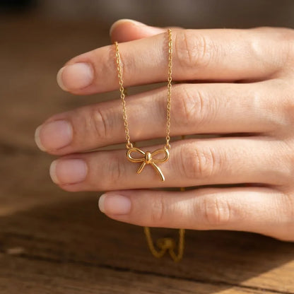 To My Mom - First Home - Bow Necklace