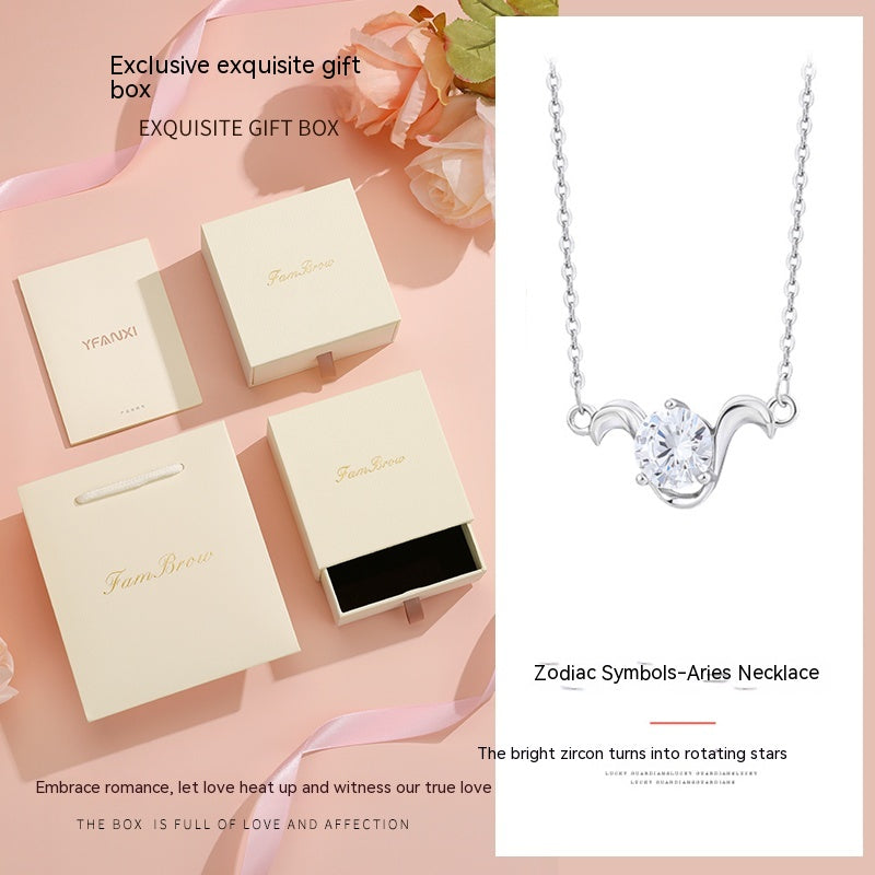 Zodiac Sterling Silver Necklace Gift Box Set