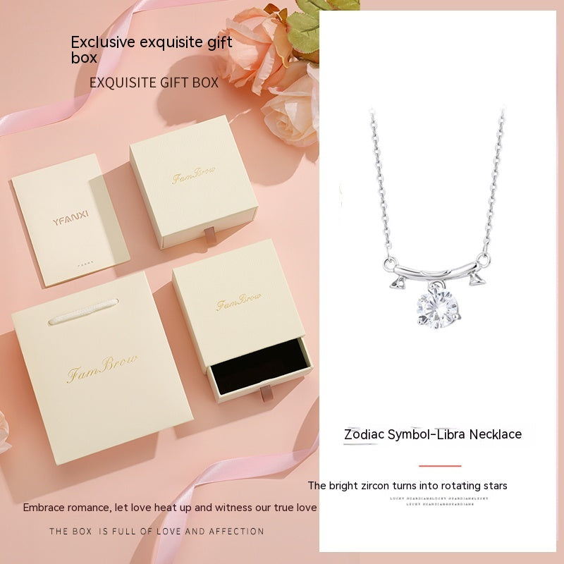 Zodiac Sterling Silver Necklace Gift Box Set