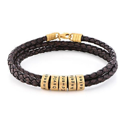 Regal Braided Leather Bracelet