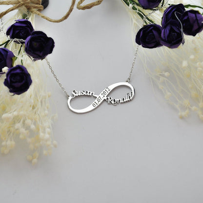 Infinity Necklace With Engravings