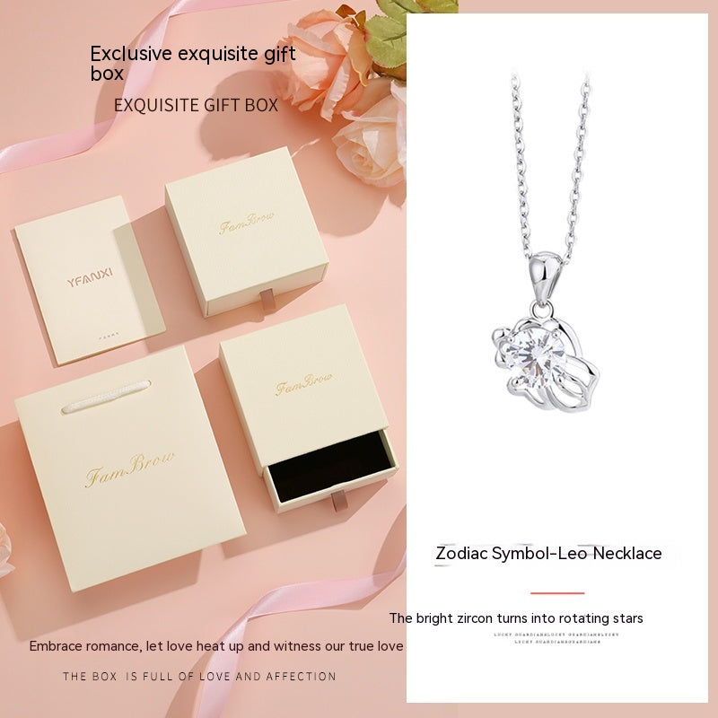 Zodiac Sterling Silver Necklace Gift Box Set