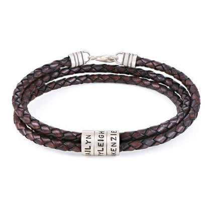 Regal Braided Leather Bracelet