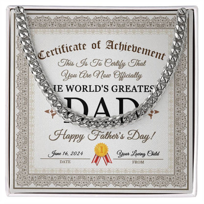 Dad - Father's Day - Cuban Chain Link Necklace