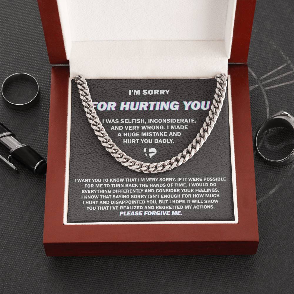 Sorry - Hurt You Badly - Cuban Chain Link Necklace