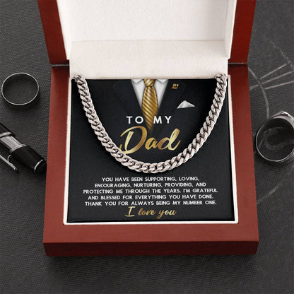 Dad - Through The Years - Cuban Chain Link Necklace