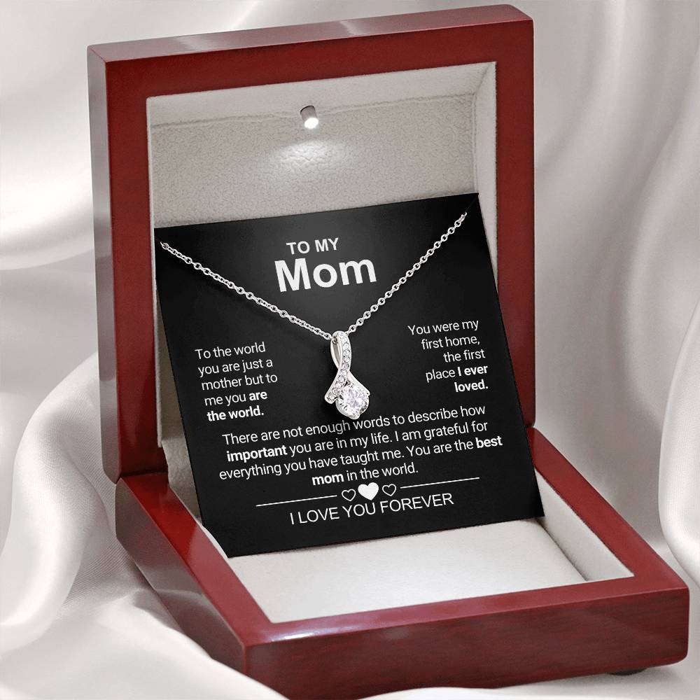 To My Mom - First Home - Alluring Beauty Necklace