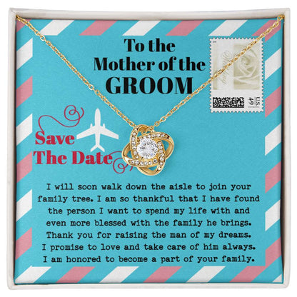 Mom Of Groom - Down The Aisle - Love Knot Necklace