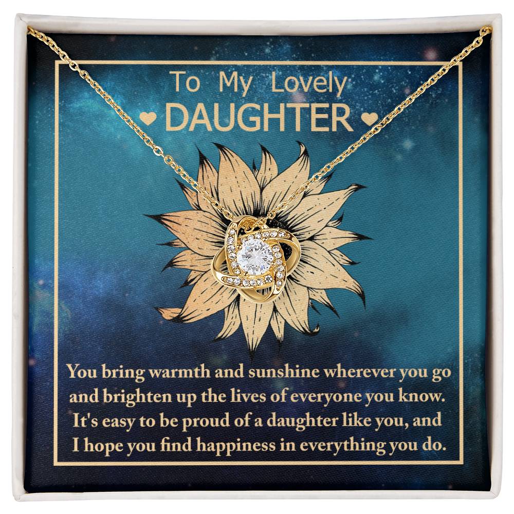 Daughter - Be Proud Of - Love Knot Necklace