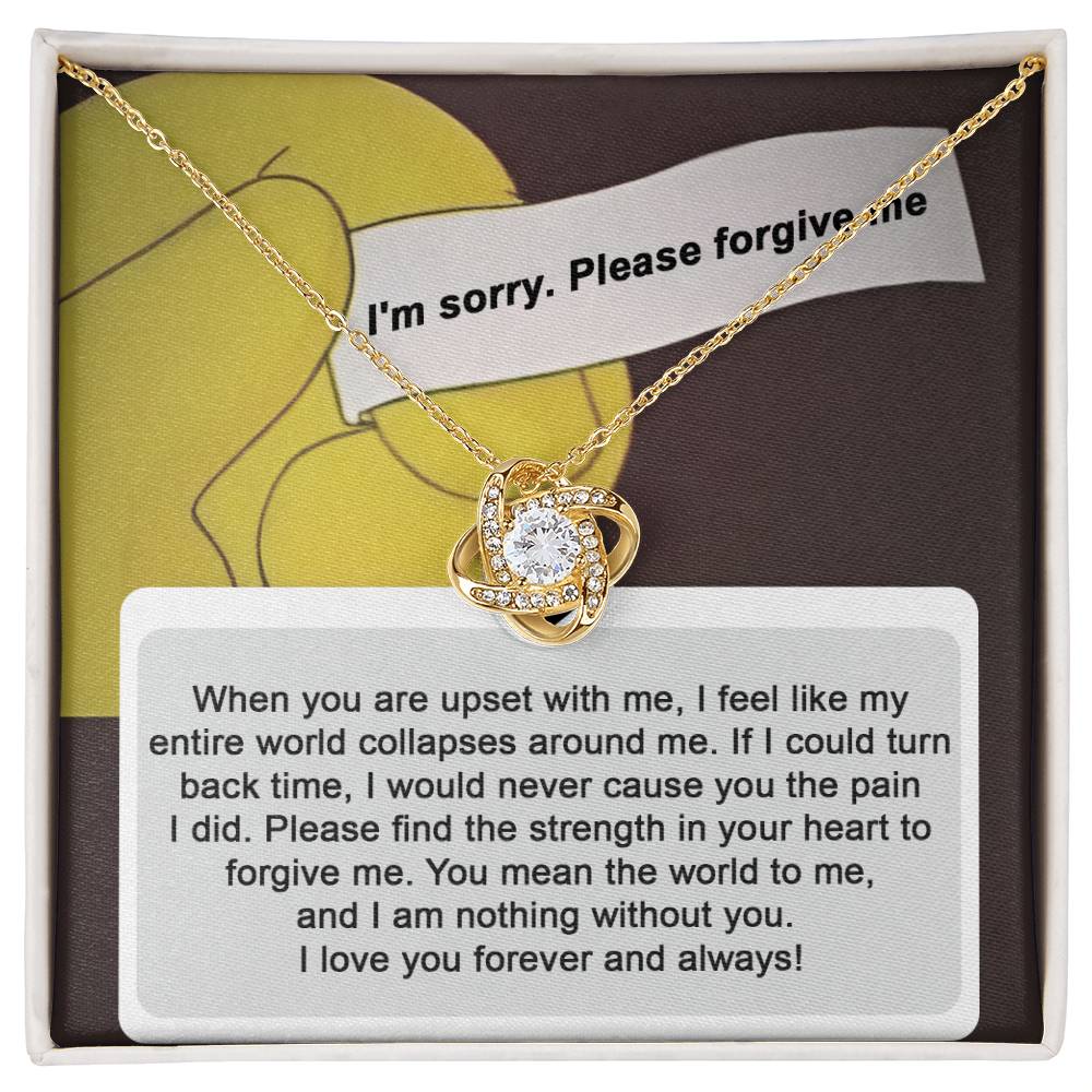 Sorry - Nothing Without You - Love Knot Necklace