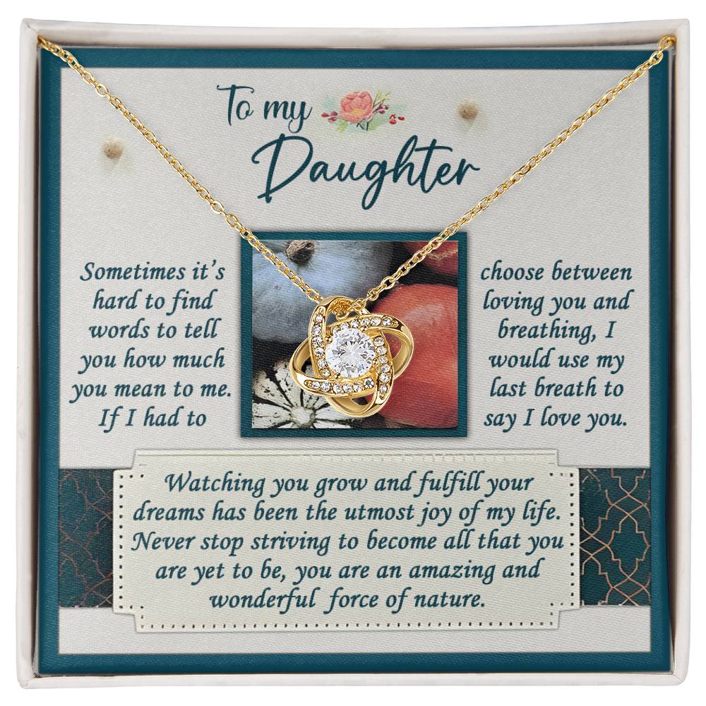 Daughter - Force Of Nature - Love Knot Necklace