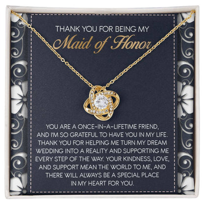 Maid of Honor - World To Me - Love Knot Necklace