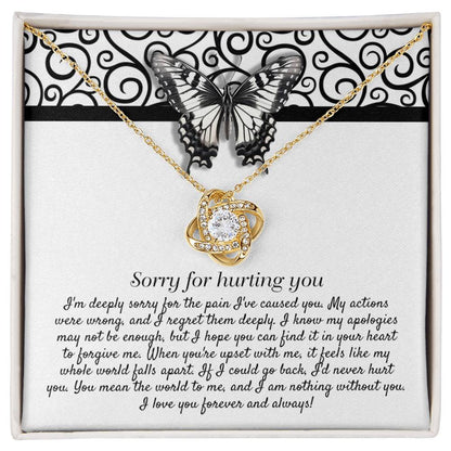 Sorry - Nothing Without You - Love Knot Necklace