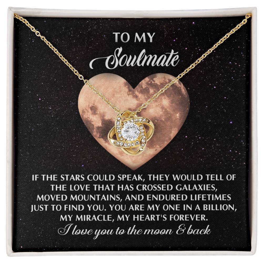 Soulmate - Crossed Galaxies - Love Knot Necklace