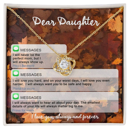 Daughter - Perfect Mom - Love Knot Necklace