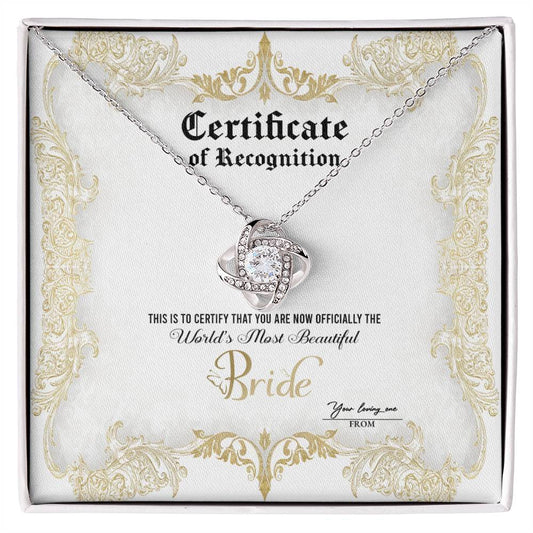 Bride - Certificate Of Achievement