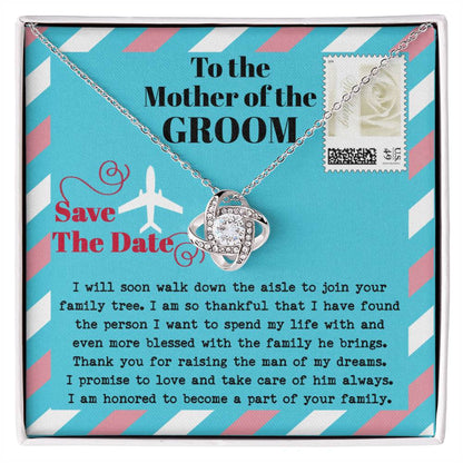 Mom Of Groom - Down The Aisle - Love Knot Necklace