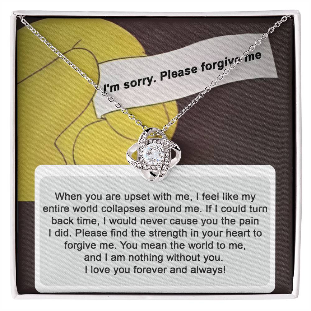 Sorry - Nothing Without You - Love Knot Necklace