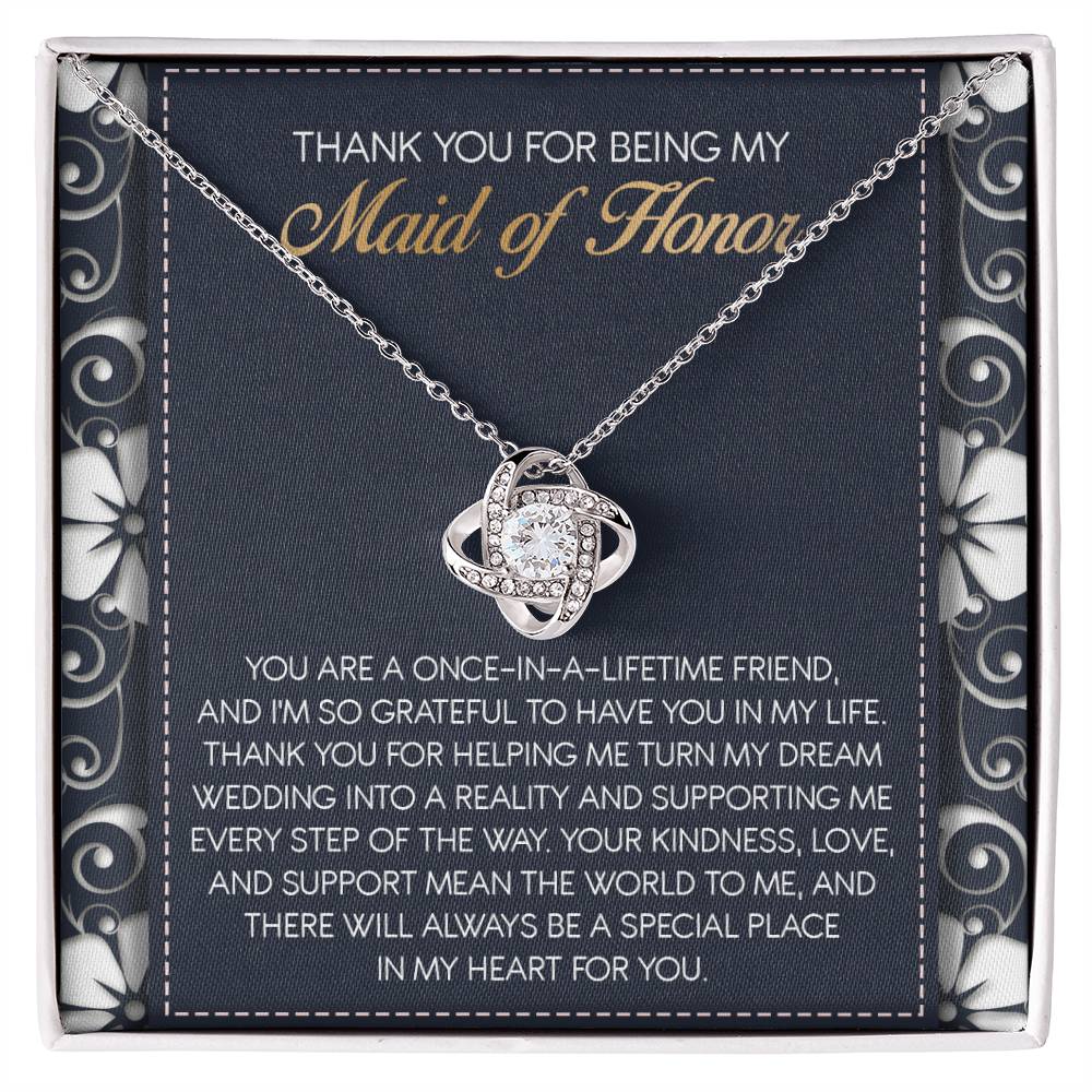 Maid of Honor - World To Me - Love Knot Necklace