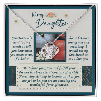 Daughter - Force Of Nature - Love Knot Necklace