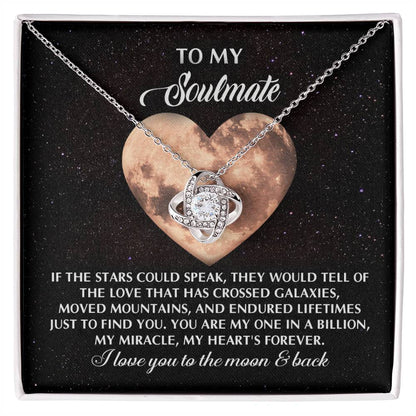 Soulmate - Crossed Galaxies - Love Knot Necklace