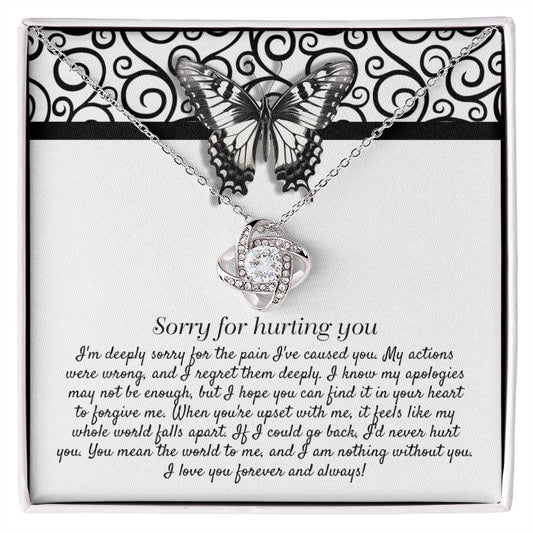 Sorry - Nothing Without You - Love Knot Necklace