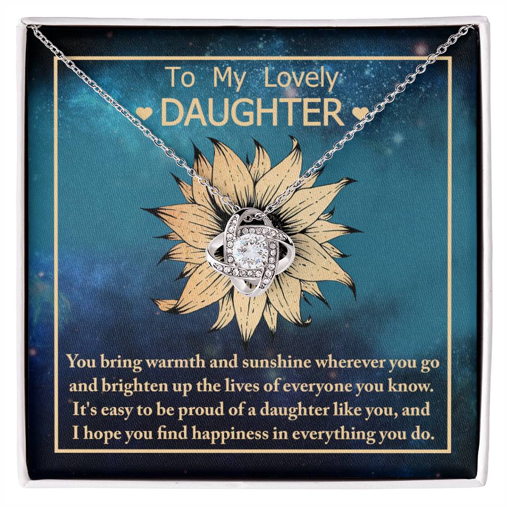 Daughter - Be Proud Of - Love Knot Necklace