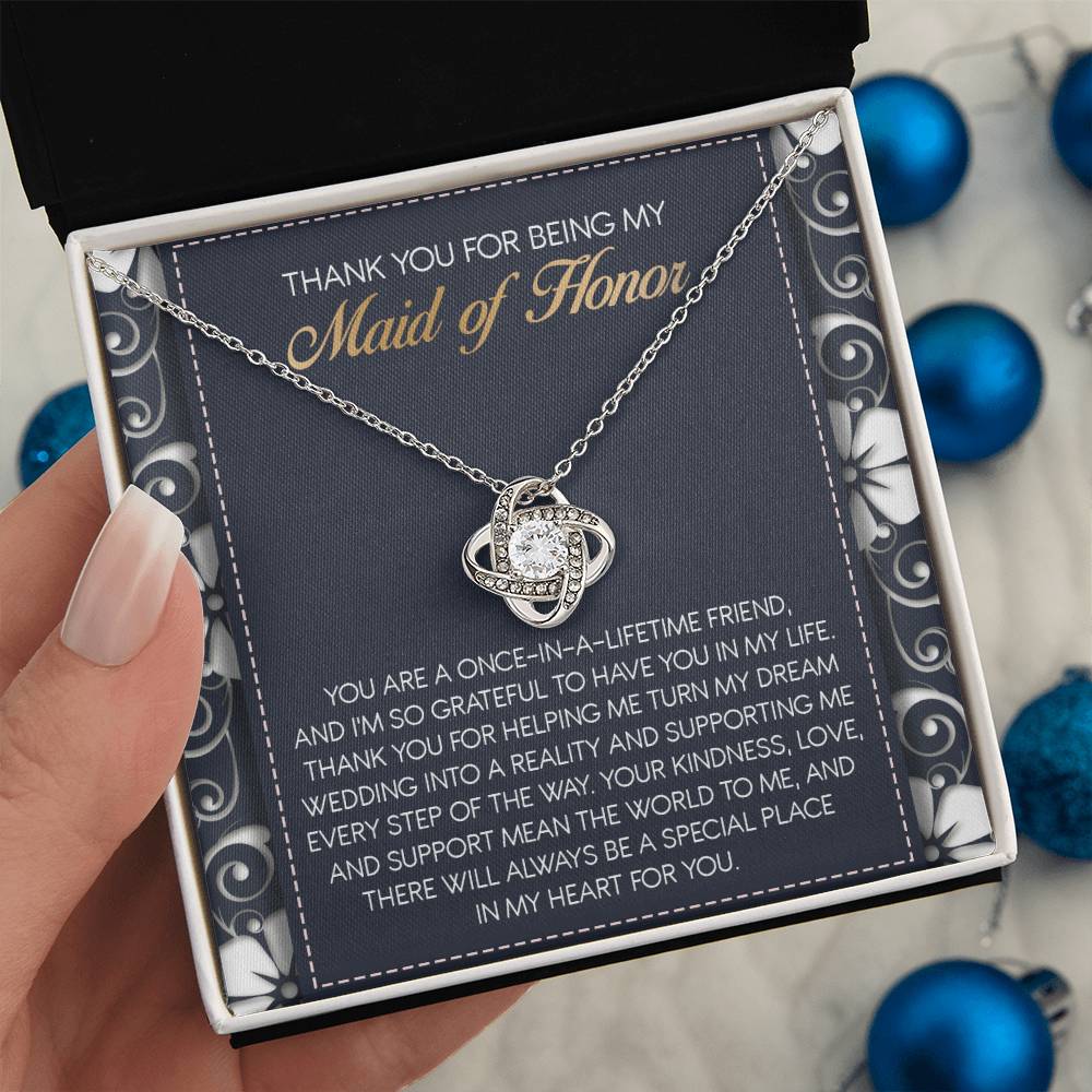 Maid of Honor - World To Me - Love Knot Necklace