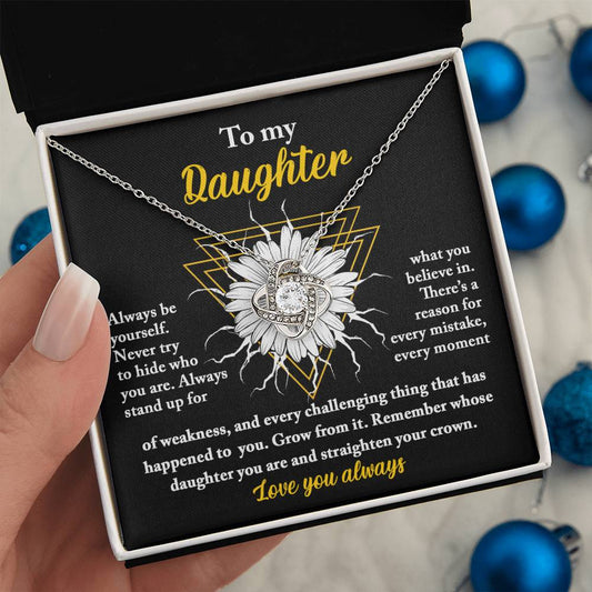 Daughter - Be Yourself - Love Knot Necklace