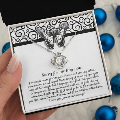 Sorry - Nothing Without You - Love Knot Necklace