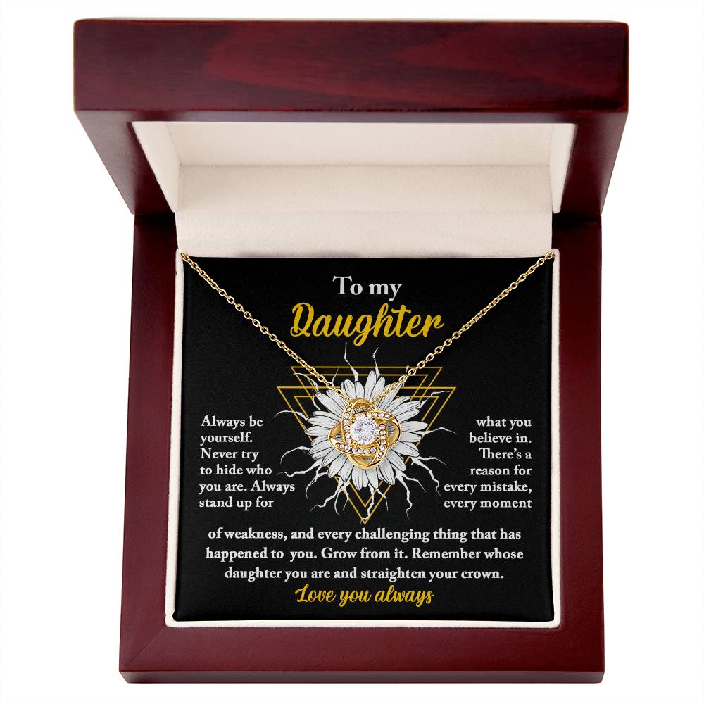 Daughter - Be Yourself - Love Knot Necklace