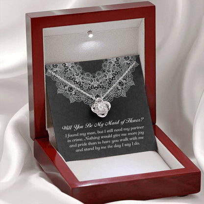 Maid Of Honor - Partner In Crime - Love Knot Necklace