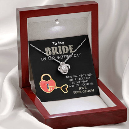 Bride - A Single Key - Love Knot Necklace