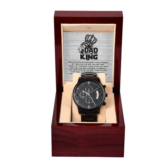 Dad - Not Because - Metal Chronograph Watch