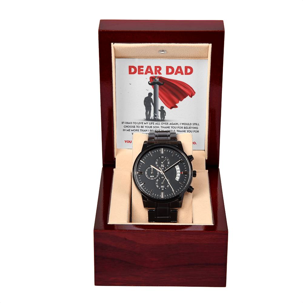 Dad - My Greatest Hero - Metal Chronograph Watch