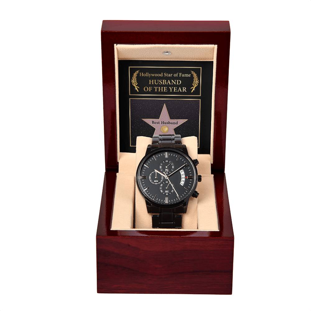 Husband - Star of Fame - Metal Chronograph Watch