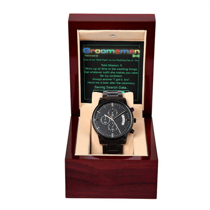 Groomsman - Saving Search Data - Metal Chronograph Watch