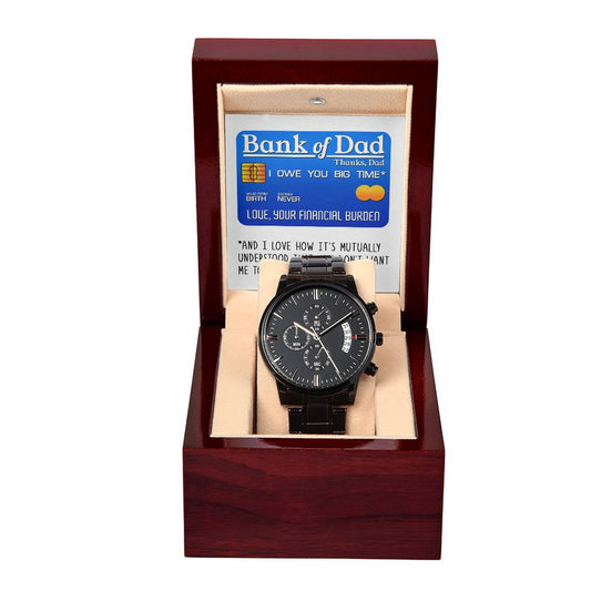 Dad - Bank Of Dad - Metal Chronograph Watch