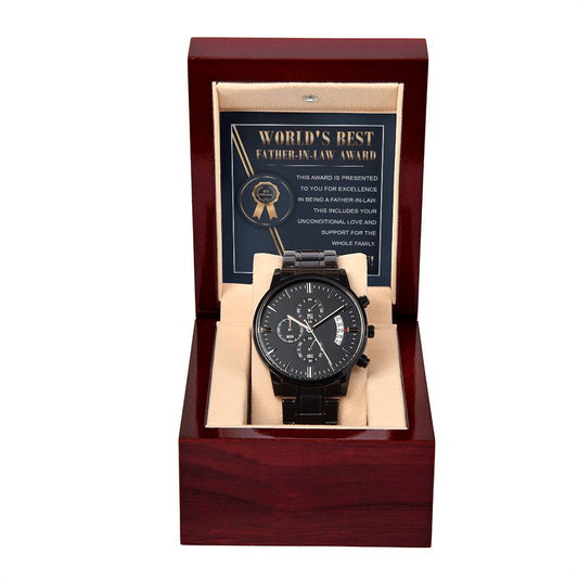 Father-in-Law - Unconditional Love - Metal Chronograph Watch