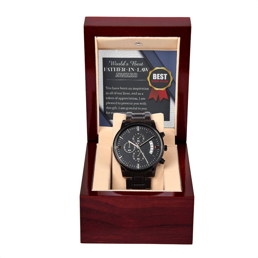 Father-in-Law - The World Award - Metal Chronograph Watch