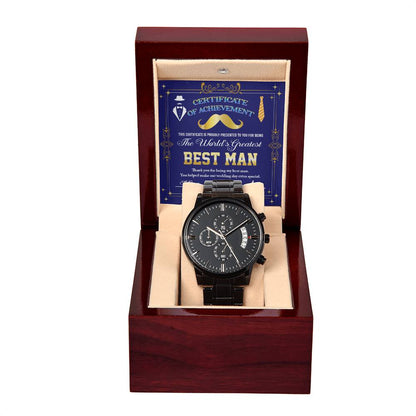 Best Man - World's Greatest - Metal Chronograph Watch