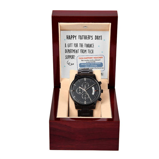 Dad - Tech Support Voucher - Metal Chronograph Watch