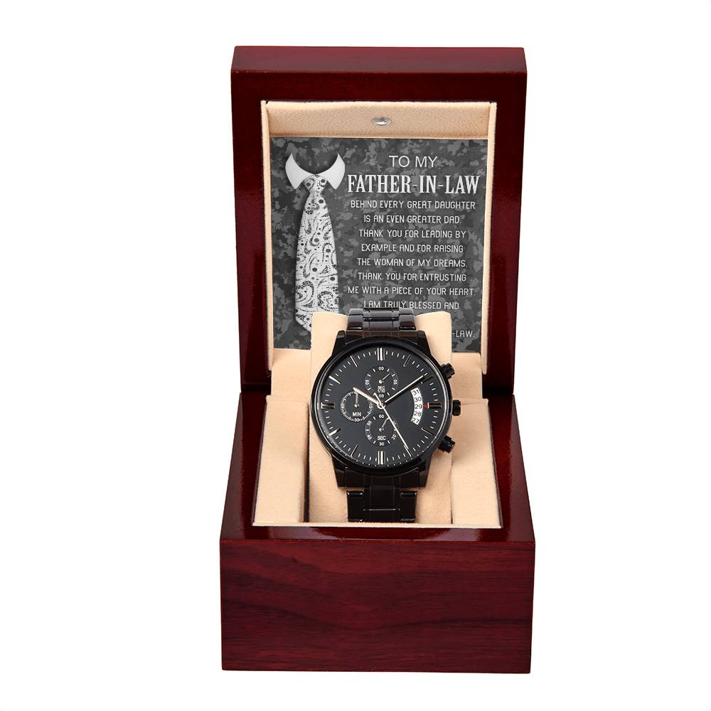 Father-In-Law - Truly Blessed - Metal Chronograph Watch