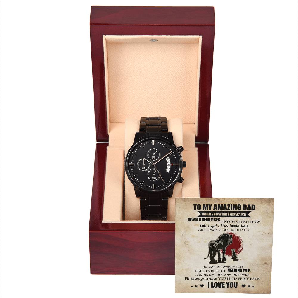 Dad - This Little Lion - Metal Chronograph Watch