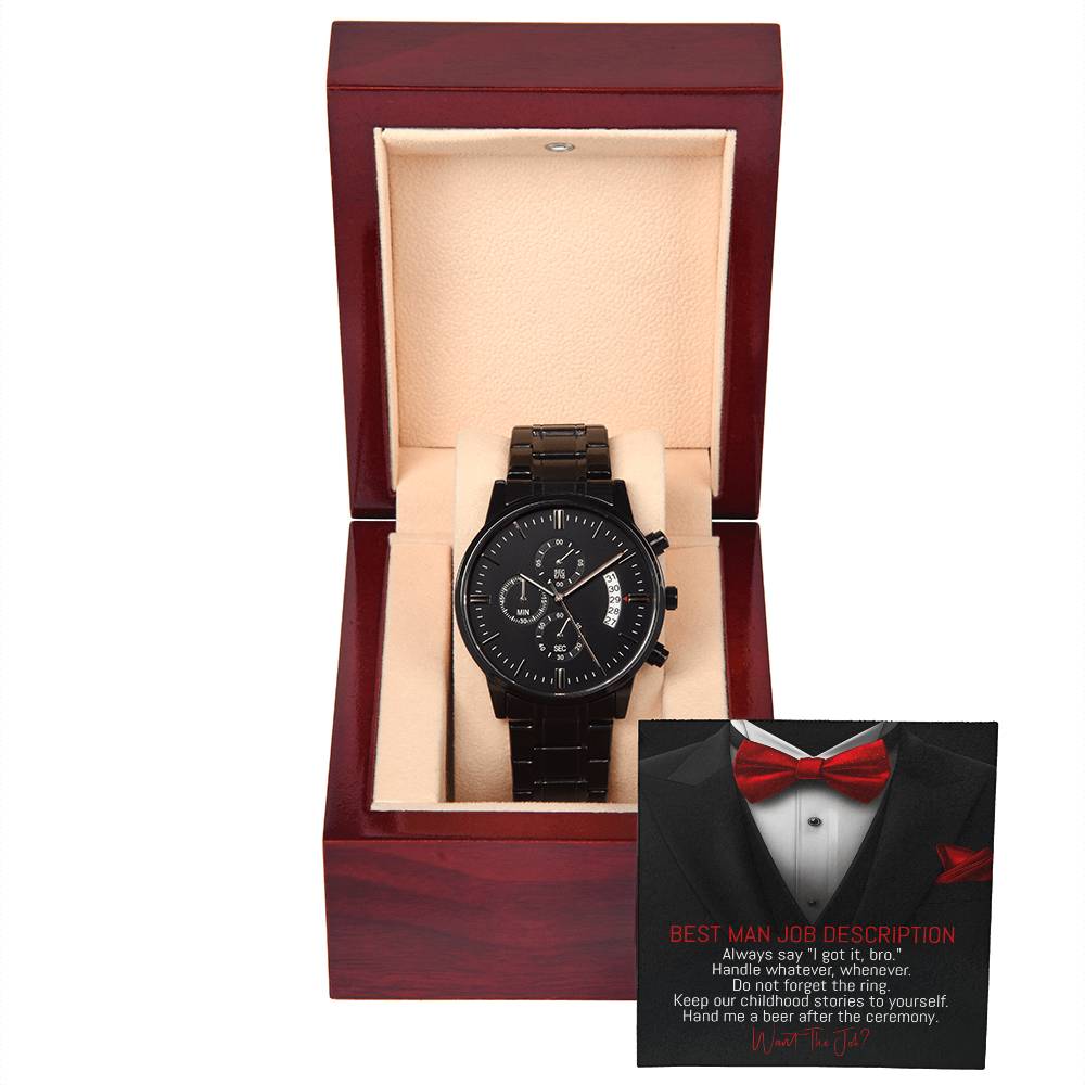 Best Man - Want The Job - Metal Chronograph Watch