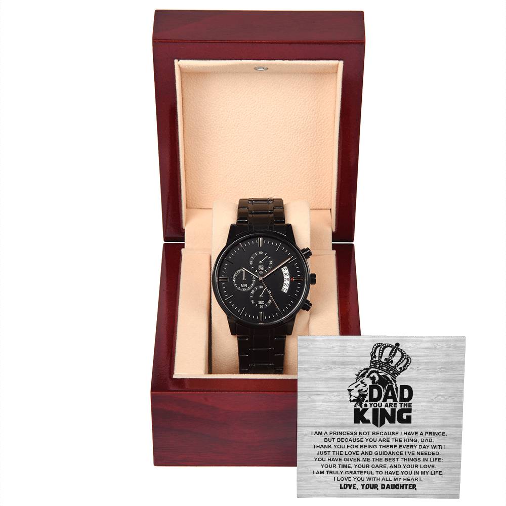 Dad - Not Because - Metal Chronograph Watch