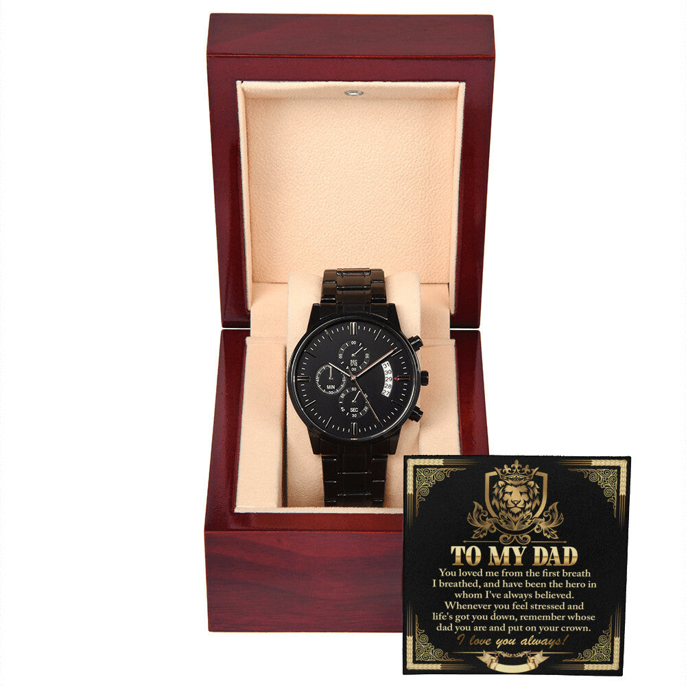 Dad - On Your Crown - Metal Chronograph Watch