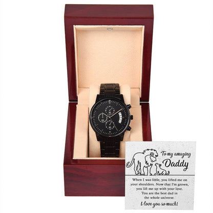 Dad - On Your Shoulders - Metal Chronograph Watch