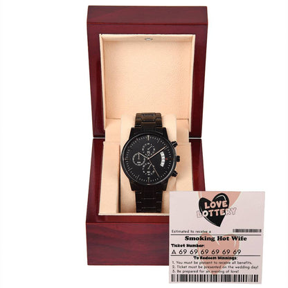 Husband - Jackpot Winner - Metal Chronograph Watch